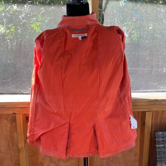 See By Chloe Women's Rusty Red Lamb Leather Belted Jacket Sizes 4 - Picture 4 of 16